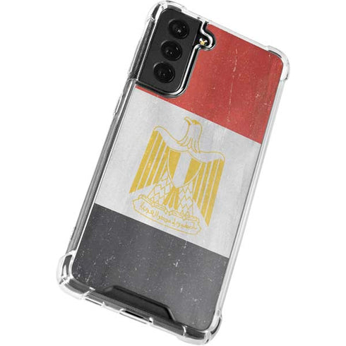 Egypt Flag Distressed Galaxy S22 Plus Clear Case